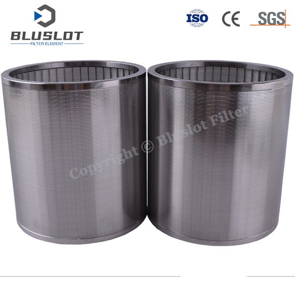 Centrifugal wedge wire screen filter for grinder