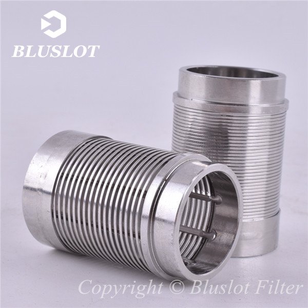 Wedge wire ion exchange filter nozzles