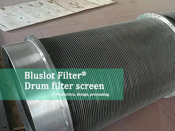 wedge wire drum screen for dewatering