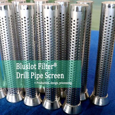 Perforated drill pipe screens