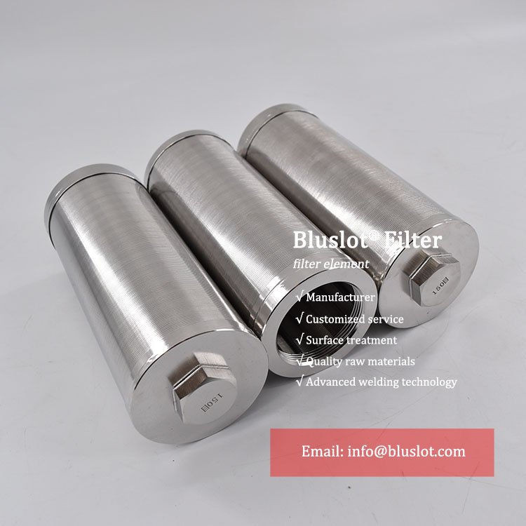 Filter element for cation exchange resin